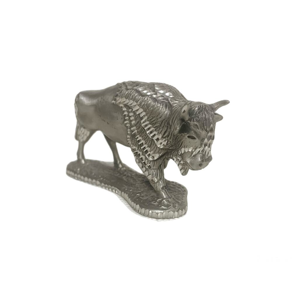 Vintage 1987 Pewter American Collectors Guild Bull Longhorn Figurine